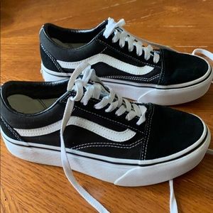 Black Old Skool Platform Vans Size 5 Women